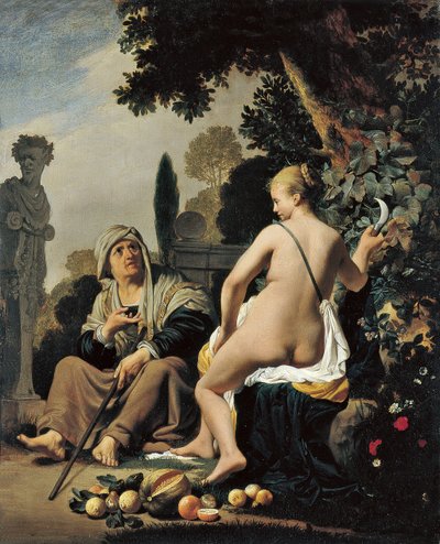 Vertumnus og Pomona af Cesar Boetius van Everdingen