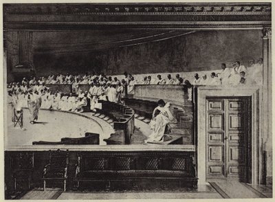 The Arraign of Catiline (litho) af Cesare (after) Maccari