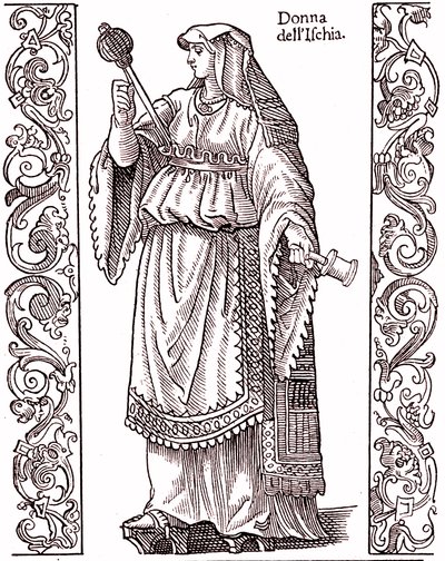 En bonde fra ISCHIA - italiensk dragt i 1600-tallet af Cesare (after) Vecellio