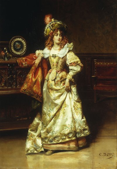 Venter på Escorten, af Cesare Auguste Detti