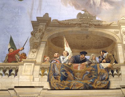 Ettore, Andrea Doria, F. Ferrucci, M. Colonna og Doge Morosini (detalje af 3433390) af Cesare Mariani