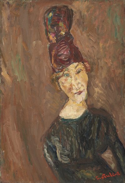 Kvinden med den store hat, ca 1919 af Chaim Soutine