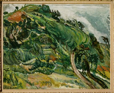 Landskab med træer (maleri på lærred) af Chaim Soutine