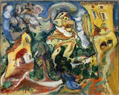 Landsbyen, ca 1923. af Chaim Soutine