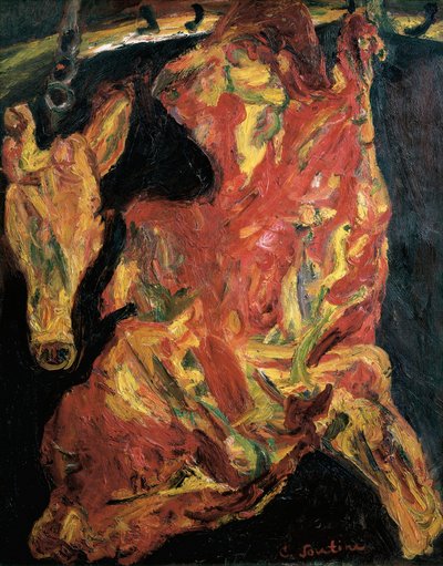 Side af oksekød og kalvehoved af Chaim Soutine