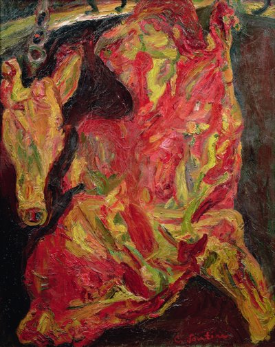 Side af oksekød og kalvehoved, 1925 af Chaim Soutine