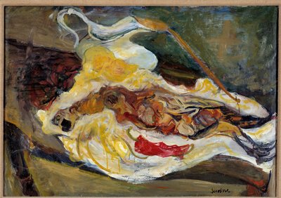 Stilleben med fasanmaleri af Chaim Soutine (1893-1943) 20. århundrede. Svag. 0,64 x 0,92m Paris, Musee de l