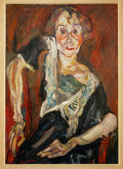 Den gamle skuespillerinde (maleri på lærred) af Chaim Soutine