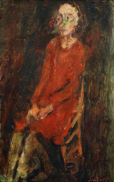 Ung kvinde i rødt; Ung kvinde i rødt, 1928 af Chaim Soutine
