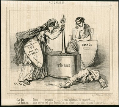 Illustration af Cham (1819-1879) i Le Charivari af Amédée de Noé