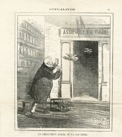 Illustration af Cham (1819-1879) i Le Charivari af Amédée de Noé