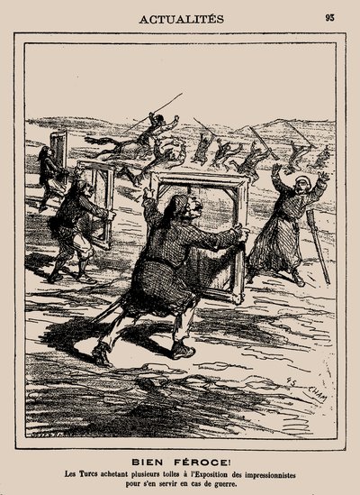 Grusomt! Tyrkerne køber flere værker på den impressionistiske udstilling..., 1877. af Cham
