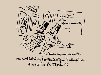 Revolution i maleriet! Og en terroriserende begyndelse. Le Charivari, 1874, 1874. af Cham