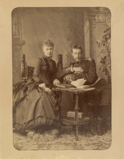 Constantin Constantinovitch af Rusland og Elisabeth Mavrikievna af Rusland (nee Princess Elisabeth of Saxe Altenburg) - Storhertug Constantine Constantinovich af Rusland (1858-1915) og Storhertuginde Elizaveta Mavrikievna af Rusland (1865-1927), af Bergama af Charles Bergamasco