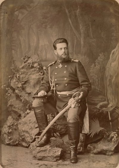 Vladimir Alexandrovitch de Russie - Portræt af storhertug Vladimir Alexandrovich af Rusland (1847-1909), af Bergamasco, Charles (Karl) (1830-1896). Albumin Photo, ca 1878. Russisk Stats Film- og Fotoarkiv, Krasnogorsk af Charles Bergamasco
