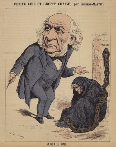 Lille fil og stor kæde (farvet gravering) af Charles (after) Gilbert Martin