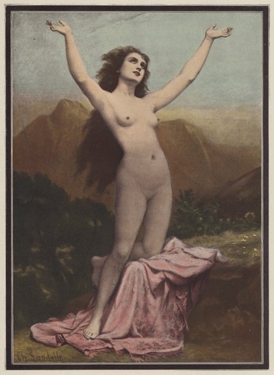 Desire (farve litho) af Charles (after) Landelle