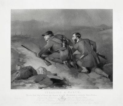 Stealing a March, graveret af Edward Burton af Charles (after) Landseer