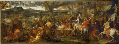 Alexandre et Porus - Alexander den Store og Porus, konge af Indien ... af Charles (studio of ) Le Brun