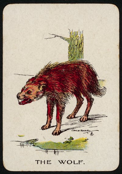 Ulven (farve litho) af Charles A. Buchel