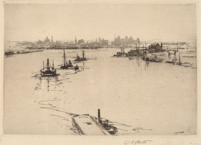 Williamsburg fra broen (skitse) af Charles A. Platt