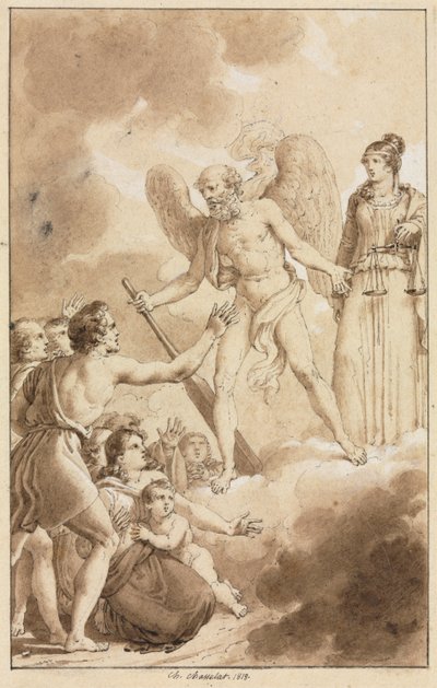 Allegori, 1818. af Charles Abraham Chasselat
