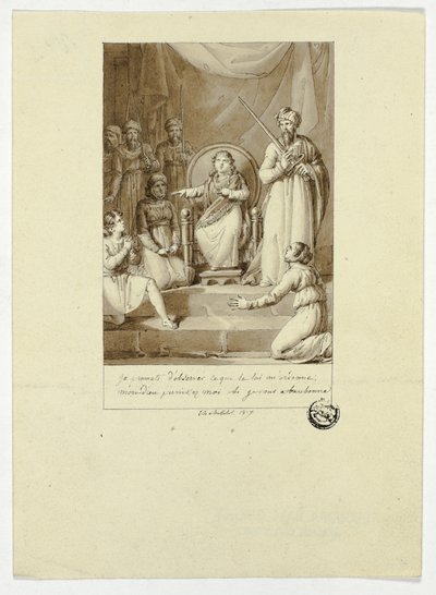 Scene fra Racines Athalie af Charles Abraham Chasselat