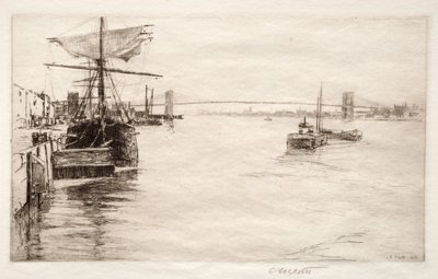 Brooklyn Bridge, 1888. af Charles Adams Platt
