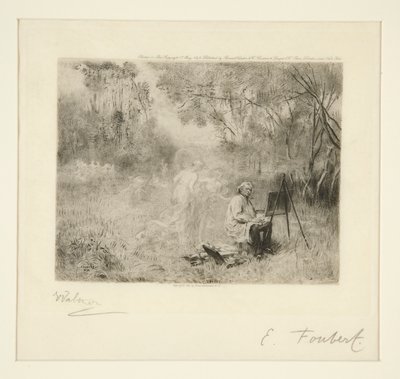 Corot Maleri: Efter Foubert af Charles Albert Waltner