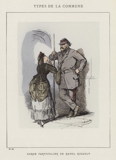 Privatvagt af Raoul Rigault af Charles Albert d Arnoux Bertall