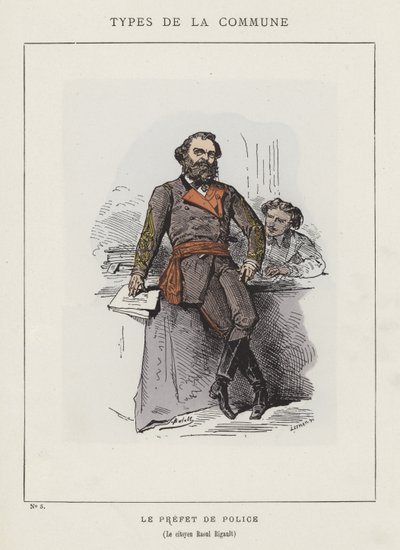 Politipræfekten, borger Raoul Rigault af Charles Albert d Arnoux Bertall