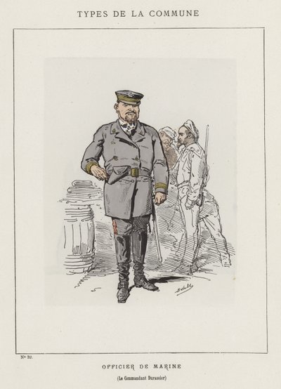 Søofficer, kommandør Durassier af Charles Albert d Arnoux Bertall