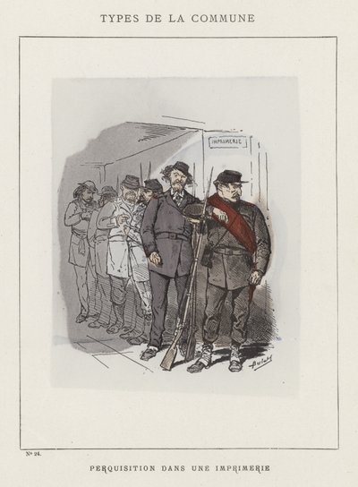 Søg i et trykkeri af Charles Albert d Arnoux Bertall