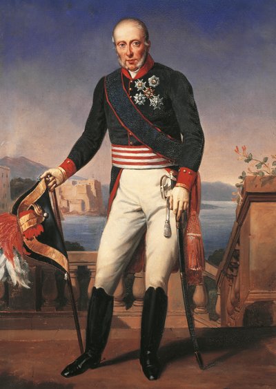 Muotokuva Francis I:stä kahdesta sisiliasta, Charles-Alexandre Debacq, maalaus af Charles Alexandre Debacq
