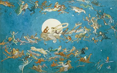 En dans om månen (wc på papir) af Charles Altamont Doyle