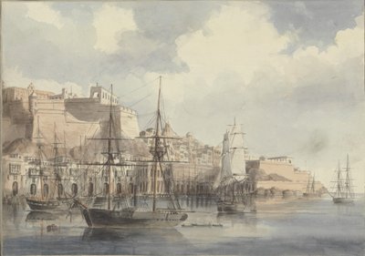 Udsigt på Malta, ca. 1849 af Charles Andrew Dyce