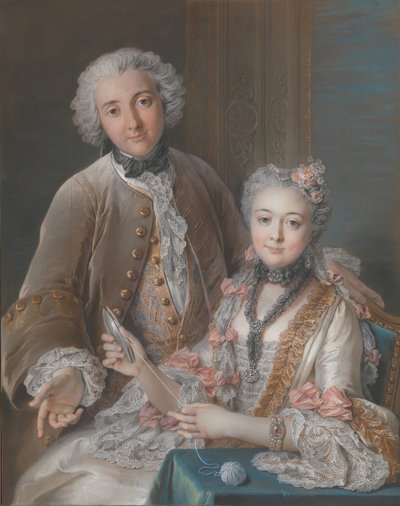 François de Jullienne 1722-1754 og hans kone Marie Élisabeth de Séré de Rieux, 1724-1795, 1743. af Charles Antoine Coypel