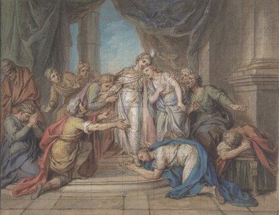 Joseph anerkendt af sine brødre, 1700-tallet. af Charles Antoine Coypel