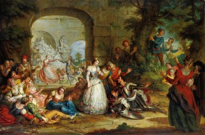 Roland og Angeliques ægteskab af Charles Antoine Coypel