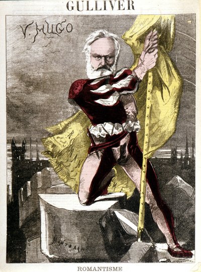 Tegnefilm af Victor Hugo af Georges Montbard (1841-1905). "" Gulliver - Romantik"" af Charles Auguste Loye