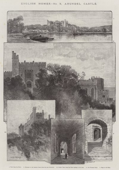 Arundel Castle af Charles Auguste Loye