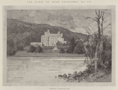Castlewellan, huset og søen af Charles Auguste Loye