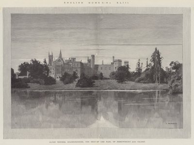 Engelske huse, Alton Towers, Staffordshire, sæde for jarlen af Shrewsbury og Talbot af Charles Auguste Loye