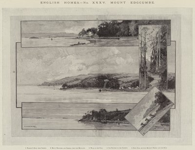 English Homes, Mount Edgcumbe af Charles Auguste Loye