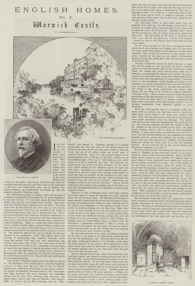 Engelske huse, Warwick Castle af Charles Auguste Loye
