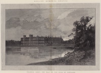 English Homes, Welbeck Abbey, sæde for hertugen af Portland af Charles Auguste Loye
