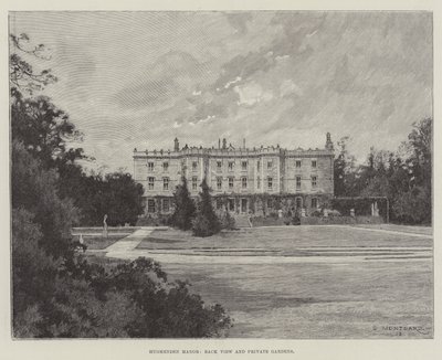 Hughenden Manor, Back View og Private Gardens af Charles Auguste Loye