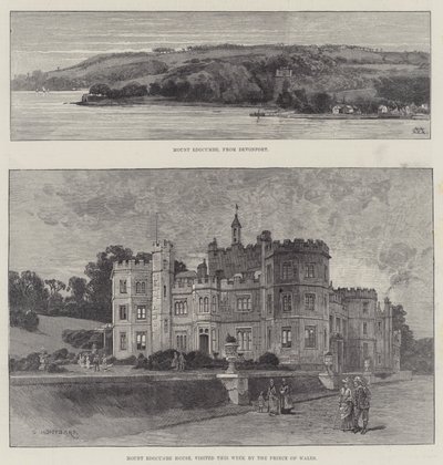 Mount Edgcumbe House af Charles Auguste Loye