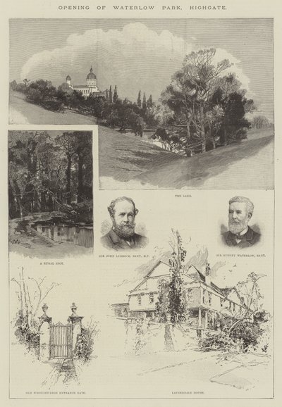 Åbning af Waterlow Park, Highgate af Charles Auguste Loye