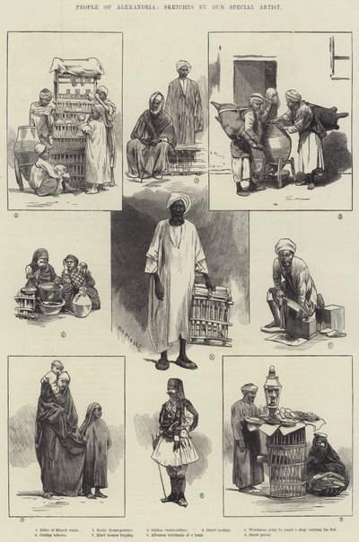 Folk i Alexandria af Charles Auguste Loye